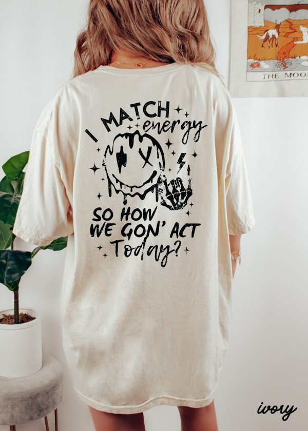 * BACK PRINT I Match Energy Tee *11 Colors (S-3X) Fashion - Image 4