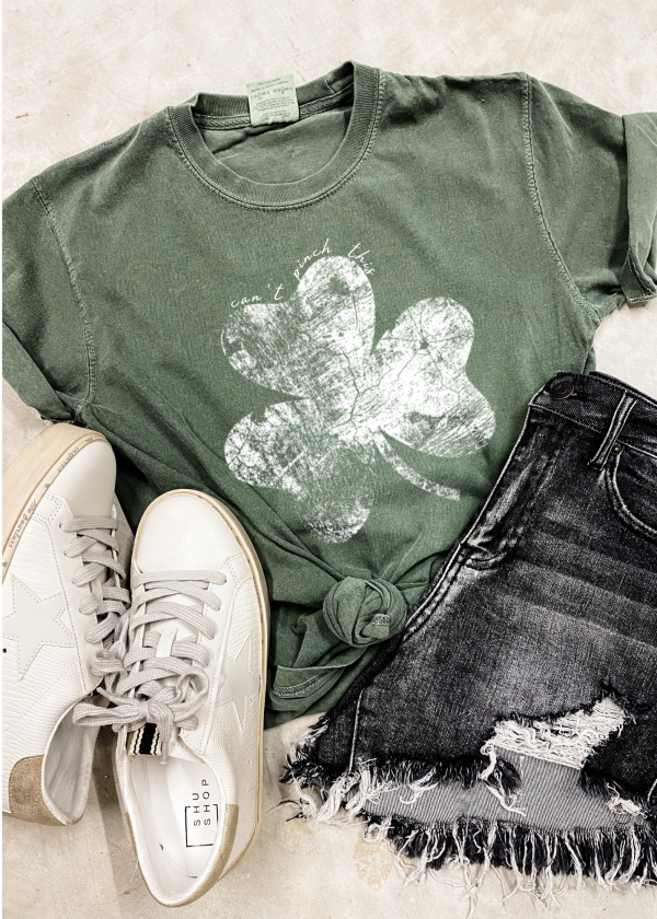 Pre-Order: Shamrock Tee *Moss Green (S-3X) For Cheap