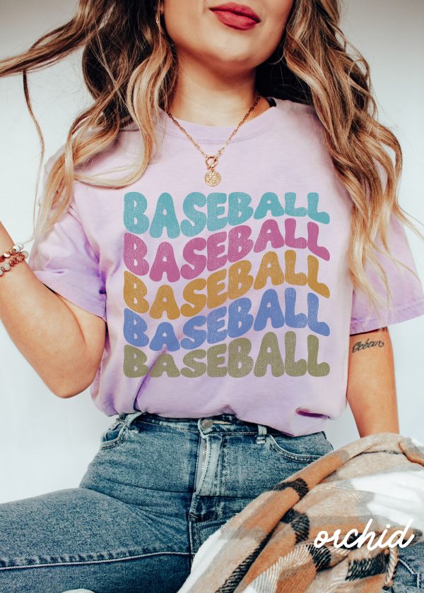 *Youth Baseball Wavy Tee *5 Colors (XS-XL) Online now - Image 4