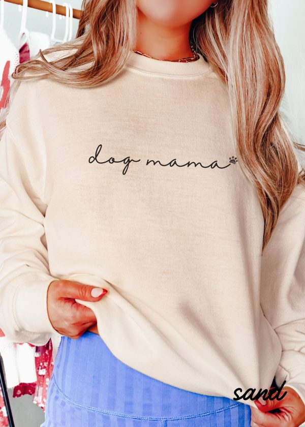 *Dog Mama Cursive Sweatshirt *5 Colors (S-5X) For Cheap - Image 2