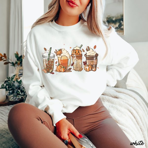 *Fall Coffee Drinks Sweatshirt *4 Colors (S-3X) Online - Image 3