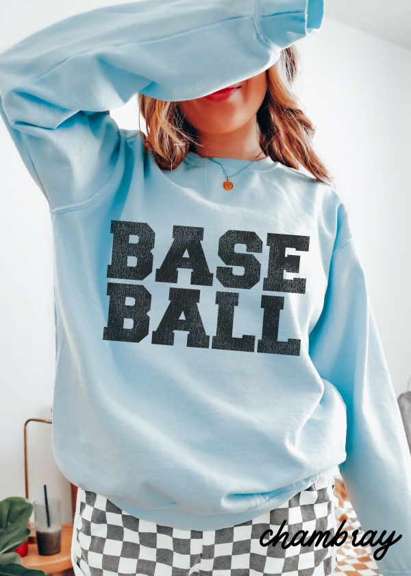 *BASEBALL University Comfort Colors Sweatshirt *8 Colors (S-2X) Online now - Image 4