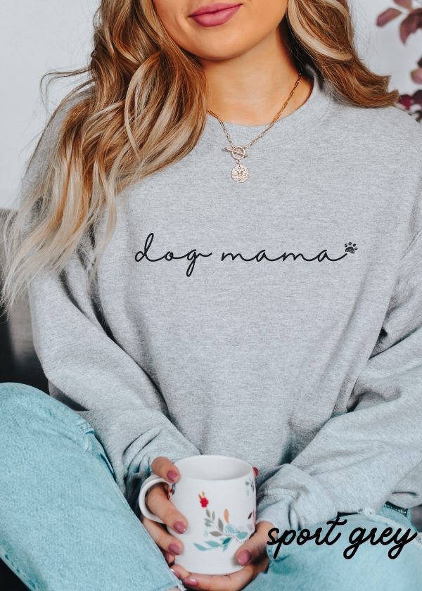 *Dog Mama Cursive Sweatshirt *5 Colors (S-5X) For Cheap - Image 4