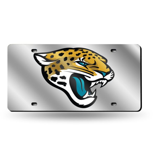 Jacksonville Jaguars License Plate Laser Cut Silver Special Order Fashion